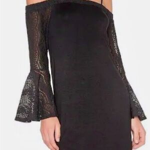 Ella Moss Black Lace-sleeves sz large